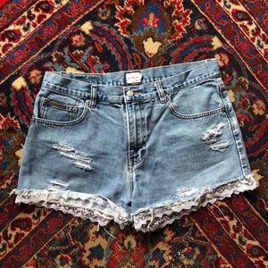 Size 13 distressed vintage Calvin Klein shorts